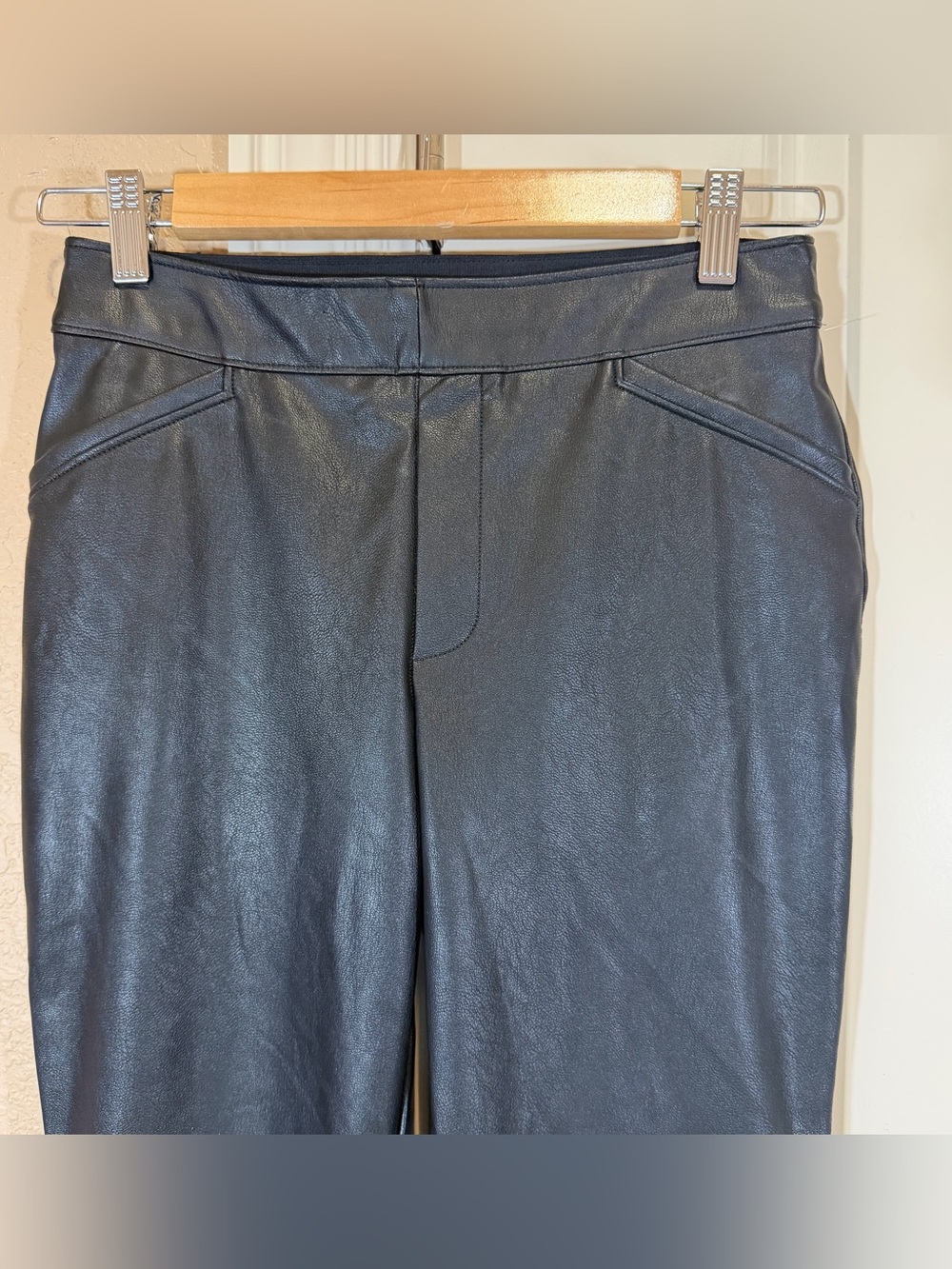 NWOT Spanx Flare Faux Leather Pants - Picture 4 of 12